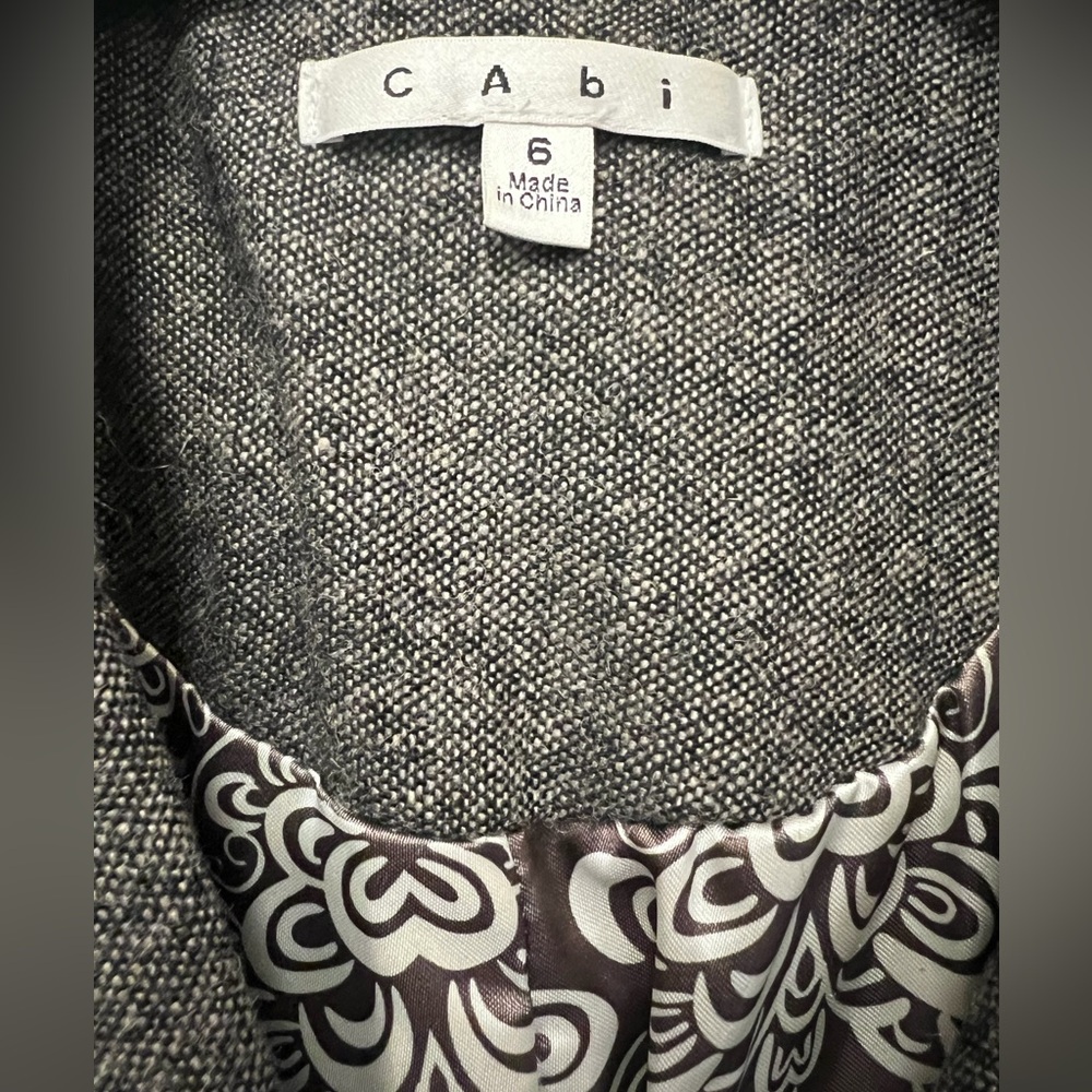 CABi Brown/Gray Tweed Women's Coat & Matching Skirt Set - Picture 4 of 9